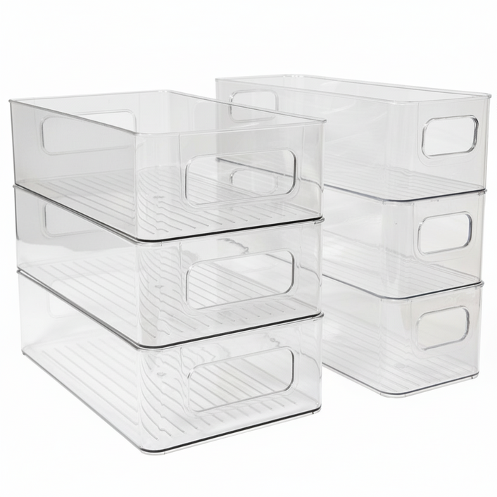 모엔데이 다용도 서랍정리 트레이 수납 정리함, 3세트, 투명