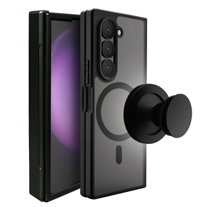 제루크 갤럭시 호환 Z 폴드 맥세이프 슬림 힌지보호 풀커버 그립 스탠드 케이스