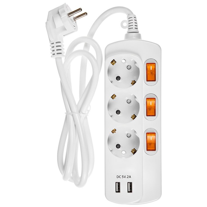 홈플래닛 멀티탭 3구  USB 2포트 XWLSAG3U