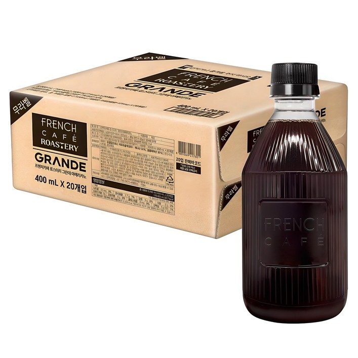 프렌치카페 로스터리 무라벨 그란데 아메리카노, 400ml, 20개 프렌치카페 로스터리 무라벨 그란데 아메리카노, 400ml, 20개