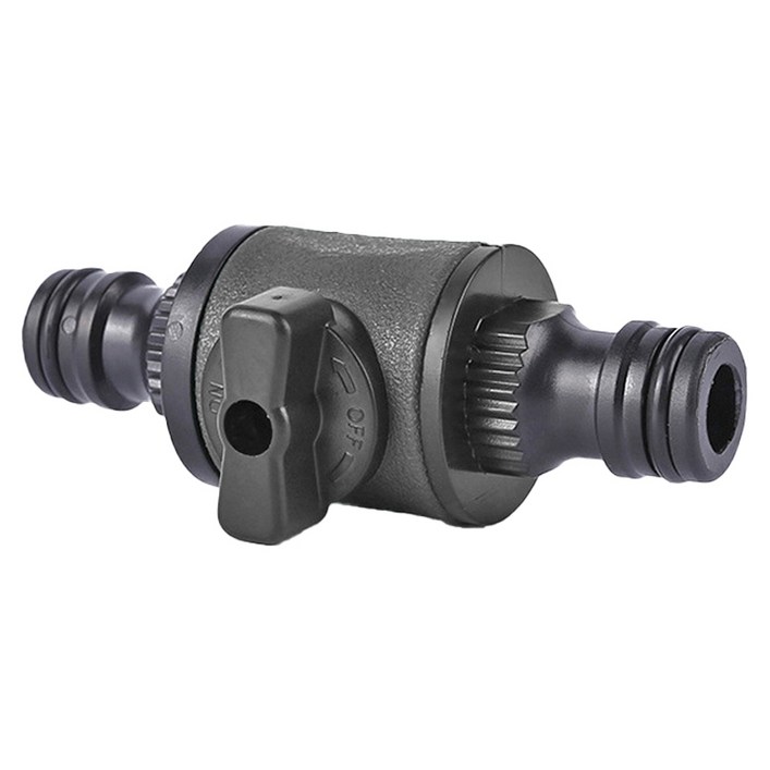 길그리 밸브형 물호스 커넥터 연결 양방향 2구 호수 중간 밸브