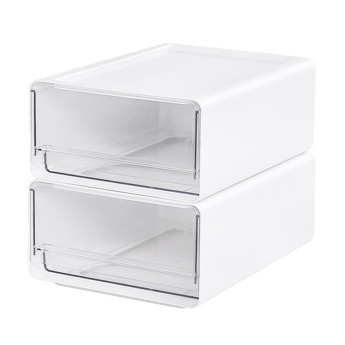 까사마루 다용도 펜트리 올림 서랍장 소형, 화이트, 2개