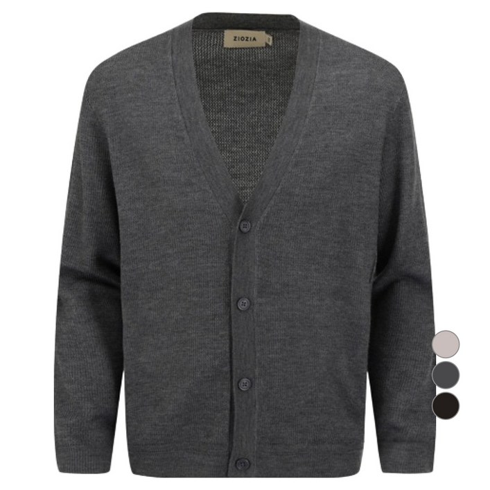 지오지아 남성용 투톤 와이넥 가디건 AEF4EC1101