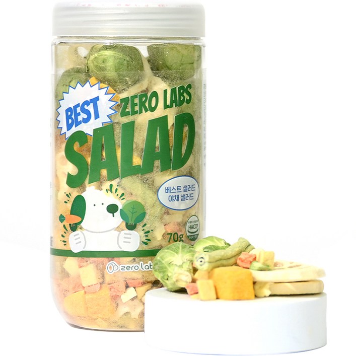 제로랩스 반려동물 베스트샐러드 동결건조간식, 야채맛, 70g, 1개