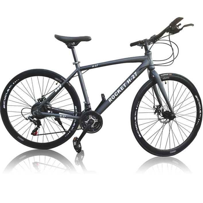 닥터바이크 69.8cm 27.5인치 시마노21단 알루미늄프레임 하이브리드 자전거 ROCKET H-27, 128cm, 맷그레이 전동자전거