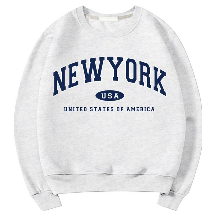 일루소 남녀공용 뉴욕USA 소프트 특양면 맨투맨