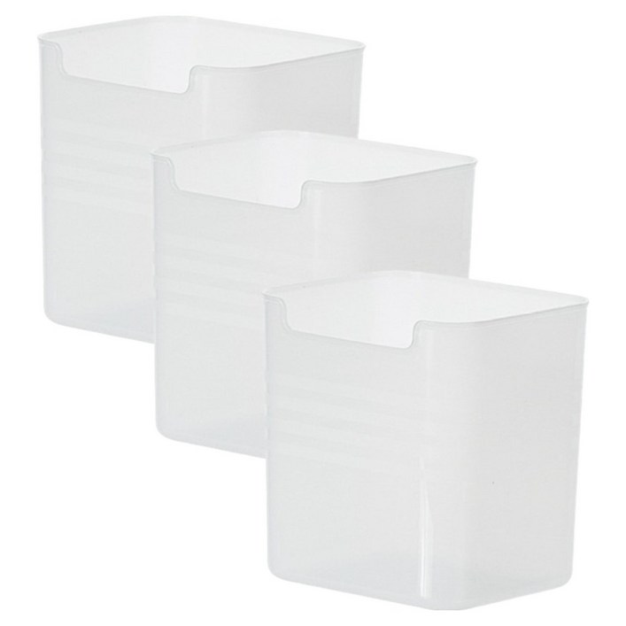 엔도브 다용도 주방 욕실 수납 정리함, 단일색상, 3개