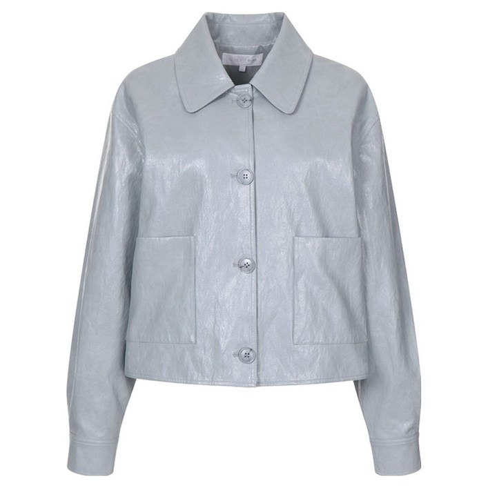 올리브데올리브 여성용 레더 블루종 점퍼