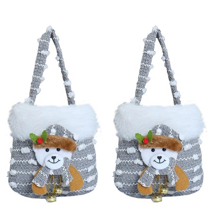 뷰레이터닷컴 린넬 크리스마스 선물주머니 파우치 2p