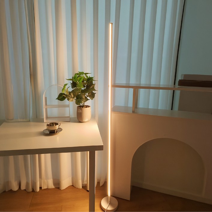 레나에너지 북유럽 플로어 장스탠드 LED 거실조명, 화이트  전구색