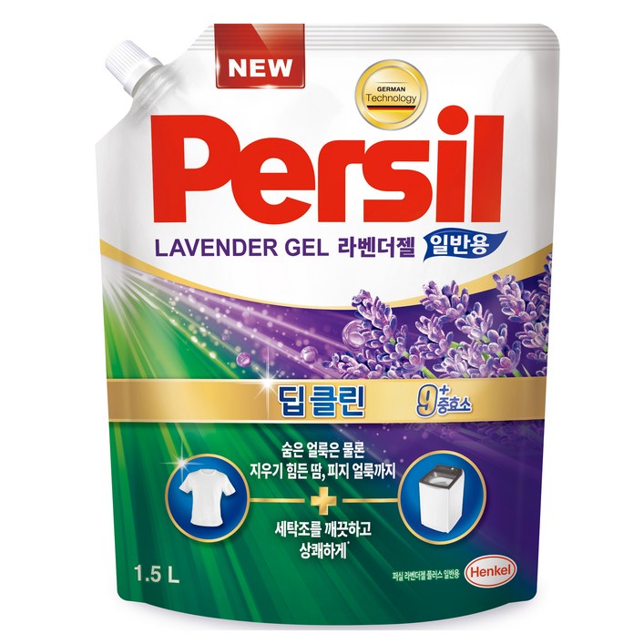 퍼실 라벤더젤 플러스 액상세제 리필, 1.5L, 1개 퍼실 라벤더젤 플러스 액상세제 리필, 1.5L, 1개