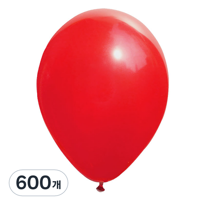 해피풍선 라운드 풍선, 일반 레드, 600개
