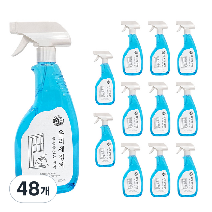 월드크린 불순물 없는 유리세정제, 600ml, 48개