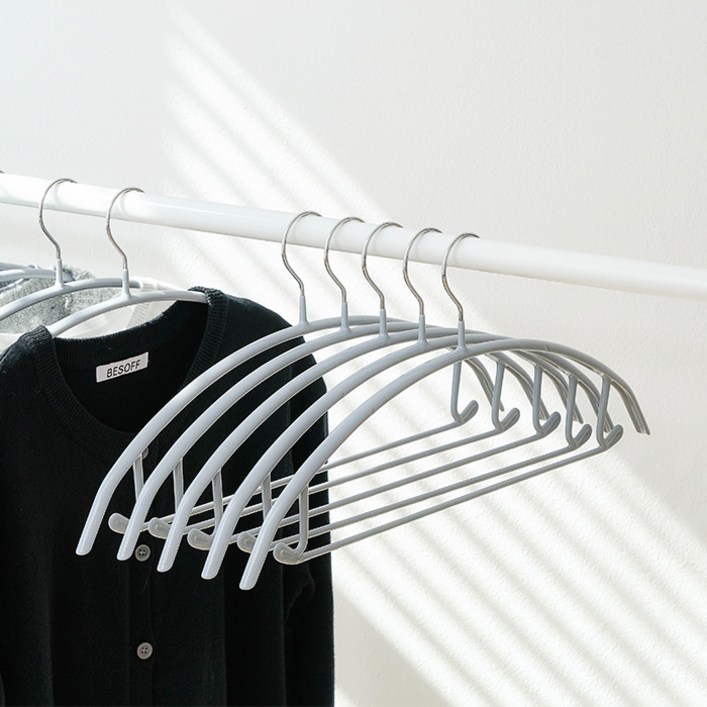 샤바스 논슬립 어깨뿔방지 옷걸이, 그레이, 50개