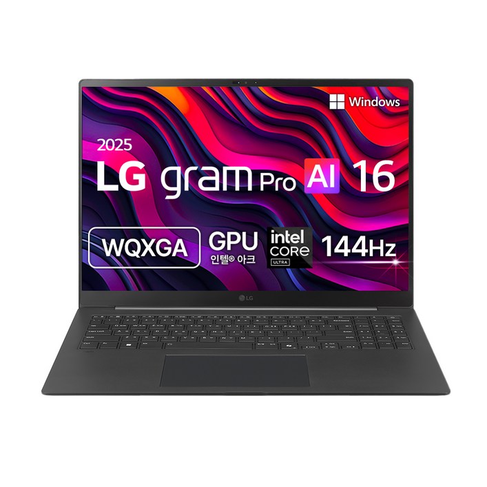 LG전자 2025 그램 Pro AI 16 WQXGA 코어Ultra7 루나레이크, 그레이, 1TB, 32GB, WIN11 Home, 16Z90TSGU7BK