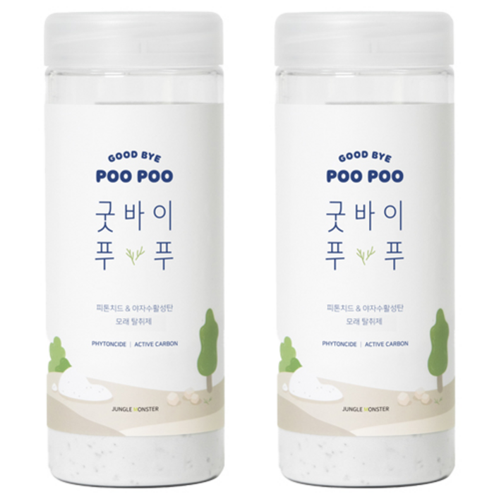 정글몬스터 고양이 굿바이 푸푸 피톤치드 모래 탈취제, 2개, 500g 정글몬스터 고양이 굿바이 푸푸 피톤치드 모래 탈취제, 2개, 500g