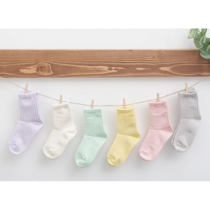 지앤 아동용 g아르시 골지 양말 6족 세트