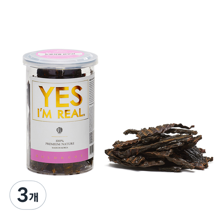 골드로니 예스아임리얼 강아지 수제간식, 한우간 맛, 180g, 3개