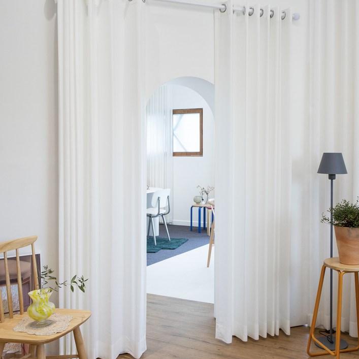 nuguna 프라이빗 도톰 쉬폰 아일렛 형상기억 커튼 2p