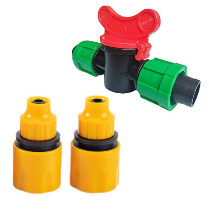 물호스 연결 중간 잠금 어댑터 호스밸브 커넥터 2p