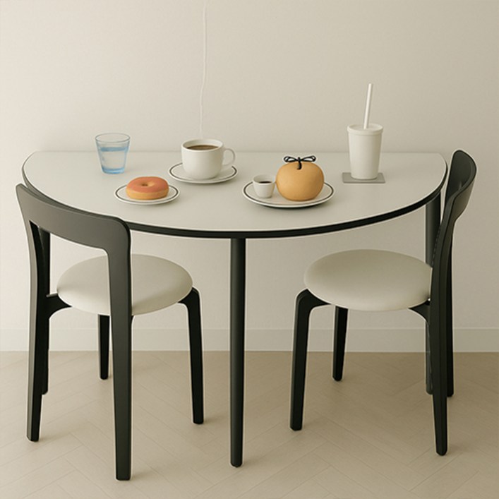 16피스 루나 반원 라운드 카페 식탁 테이블