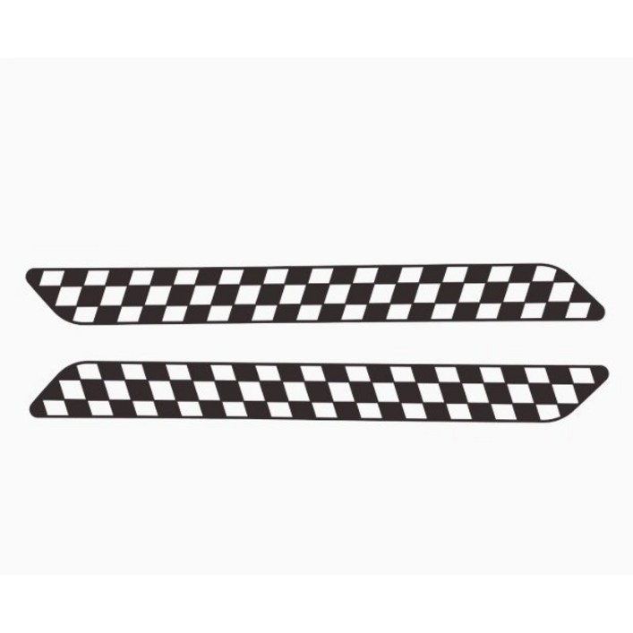 헬로엑스 오토바이 스쿠터 전기오토바이등 사이드가드 충격 스크래치방지 범퍼 보호 몰딩 범용안전패드, 1세트, 체커보드