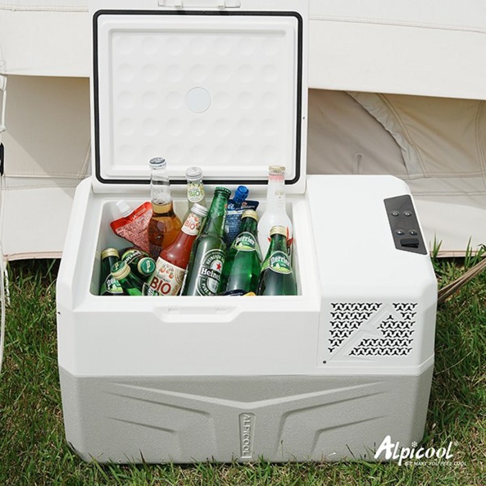 코오롱 공식판매 <한정초특가> 알피쿨 정품 캠핑냉장고 코오롱 차량용 냉동고 휴대 이동식 낚시 차박 30L 40L 50L, S30, 화이트