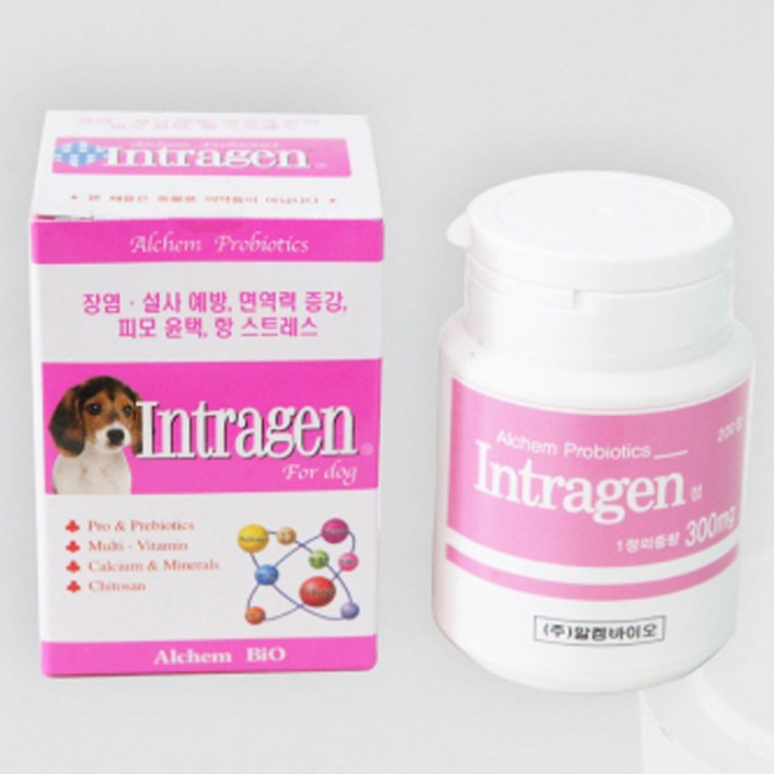 [당일발송] 인트라젠 200정 반려동물 종합 영양제