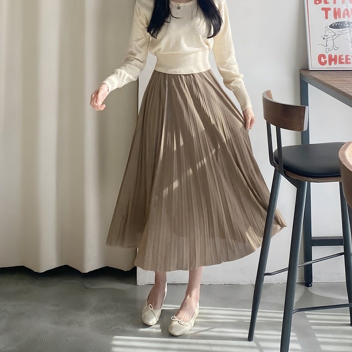 잇진 여성 살랑살랑 플리츠 주름치마 스판 밴딩 스커트 잇진 여성 살랑살랑 플리츠 주름치마 스판 밴딩 스커트