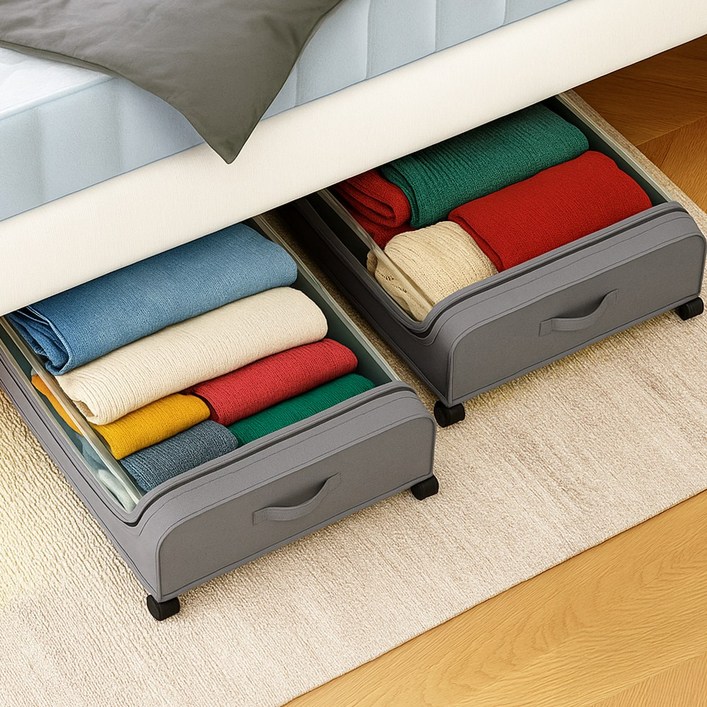 노틈 언더베드 리빙박스 11 침대밑수납장 침대수납박스 속옷정리함, 1세트, 그레이