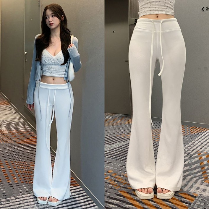 워너비뮤즈   왕골반핏 스판 쿨링로라이즈 부츠컷 트레이닝 팬츠