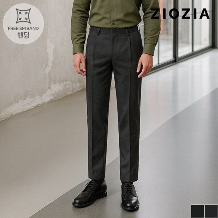 [지오지아] 스트레이트 원턱 루즈핏 슬랙스 I (AAD1PP1101)