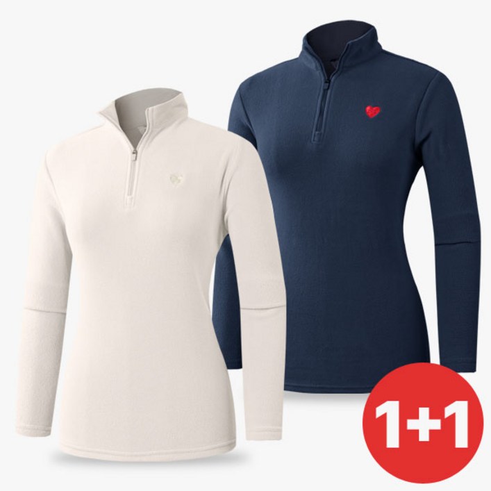 이지바이 11 여성 기모 폴라플리스 프리티 집업 티셔츠