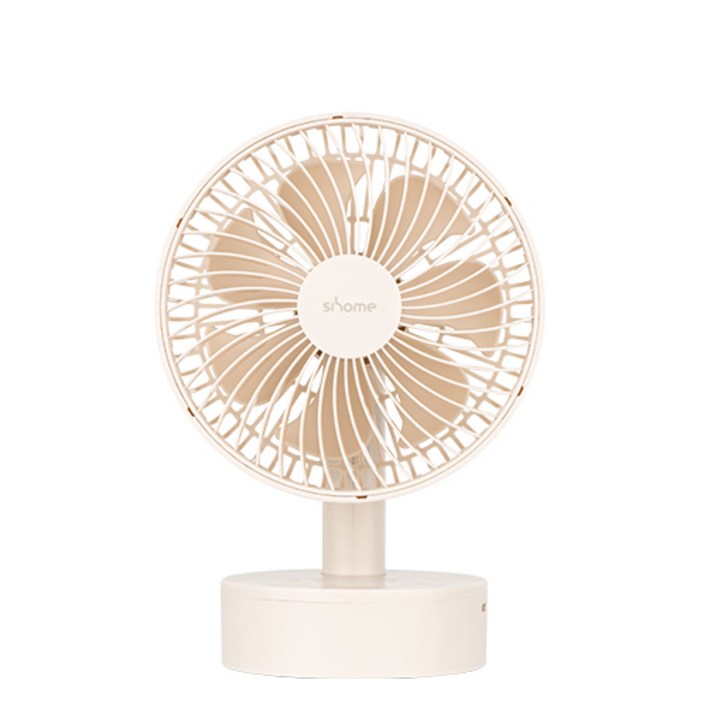 시홈 BIGFAN 써큘 무선 미니 탁상용 선풍기, 크림베이지, SHDF01