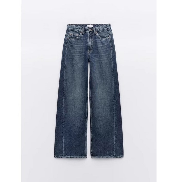 ZARA 여자 신상 와이드핏 청바지 캐주얼 데님팬츠 3Y1007