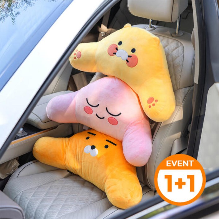 아트박스카카오프렌즈 11세트 카카오프렌즈 어부바 차량용 등쿠션