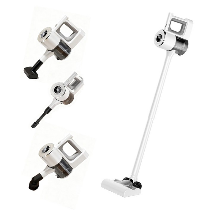 SmartGo 다용도 무선 청소기 핸디 청소기 흡입력이 강한 16000pa 가정용 휴대용 청소기, 화이트