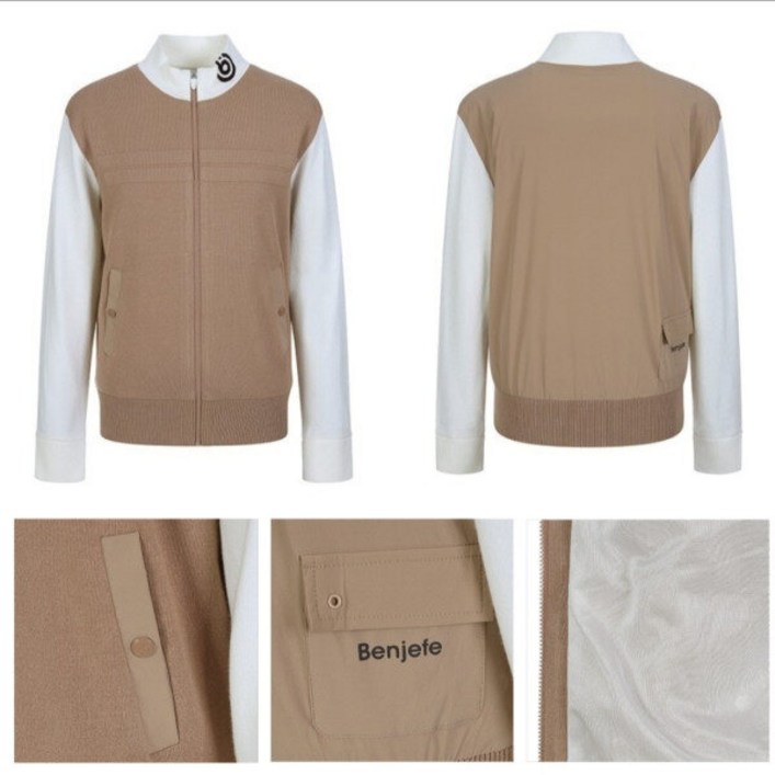 벤제프 벤제프 골프 여성 컬러배색 패딩 방풍 가디건 BP4MWSC605SC