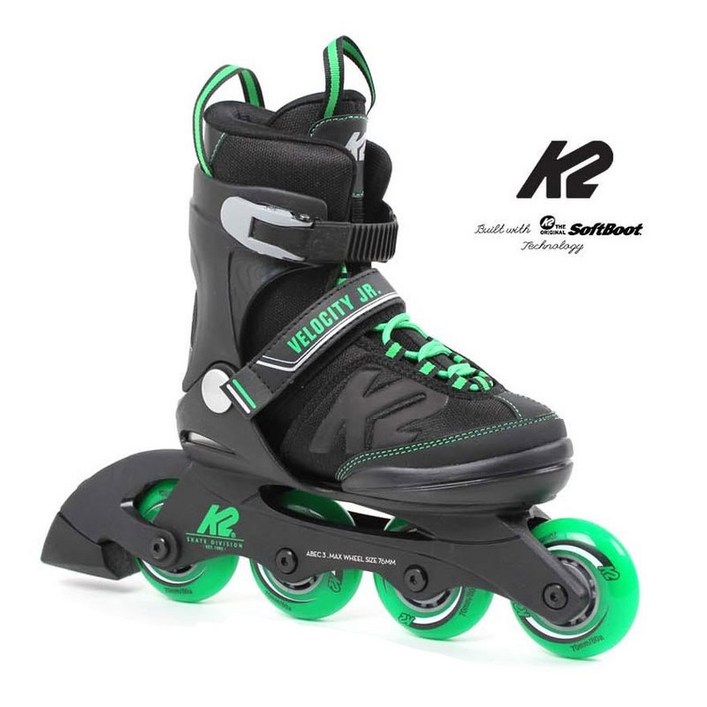 케이투스케이트 K2 인라인 스케이트 벨로시티 그린, 1개