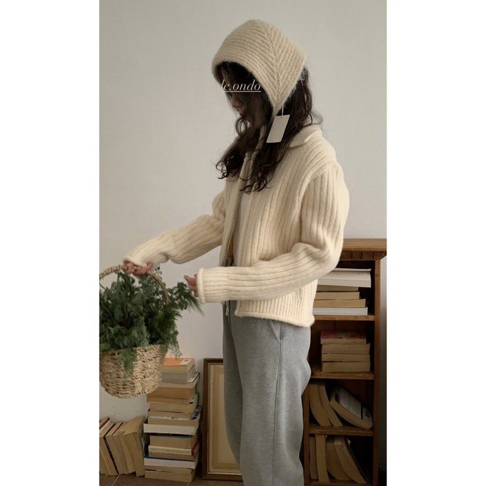 드온도 파인헤어 집업 가디건 (3color)