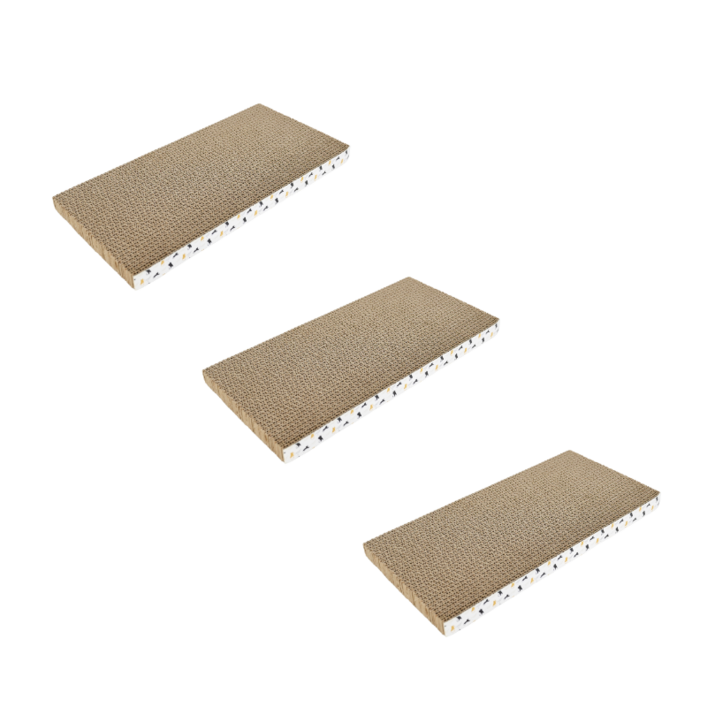 3pc 세트 고양이스크레처 스크래쳐리필 패드 증정 대형 수직 디자인 스크레처, 평평한 모양, 1개