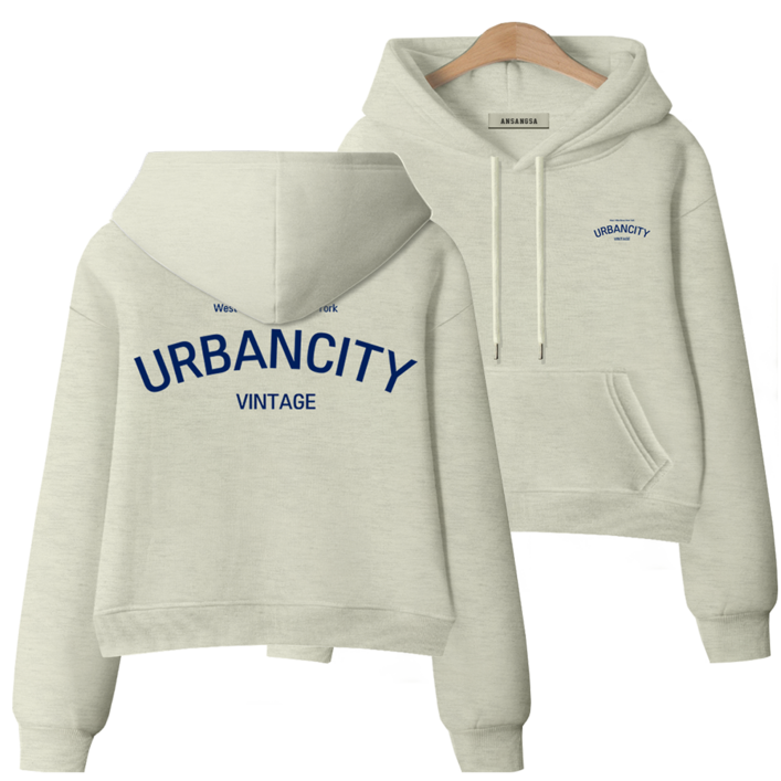 몰토벨리노 ANSANGSA 어반시티 여성 semi크롭 루즈핏 후드 스웨트셔츠