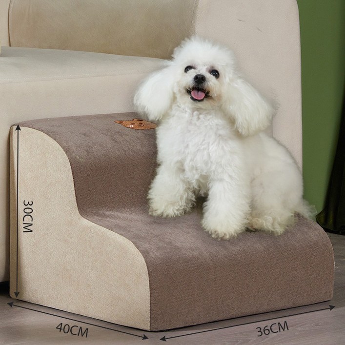 로딩 리뉴어 반려동물 논슬립 분리세탁가능 펫스텝, 브라운