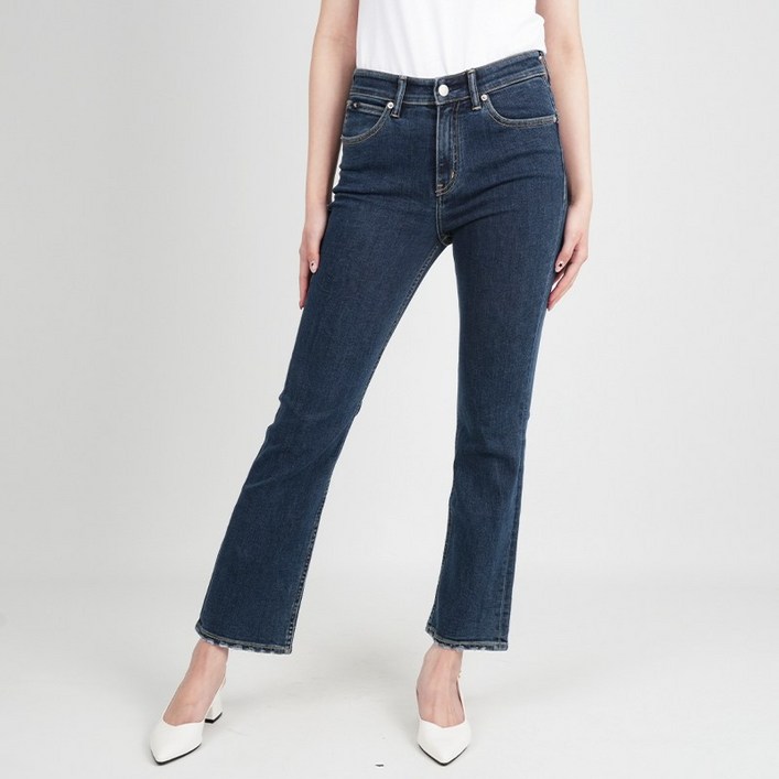 캘빈클라인  여성 청바지 하이라이즈 바디 슬림 부츠컷 이탈리안 다크블루 J217935