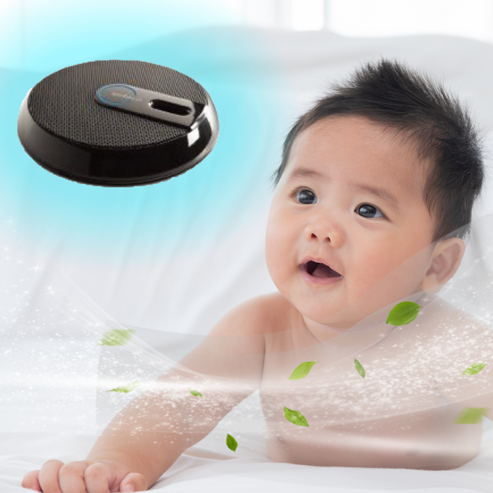 코앤쉴드 공기청정기 필터없는 무해성 공기살균기 미니 소형 실내 비염 신생아 아기방, 블랙