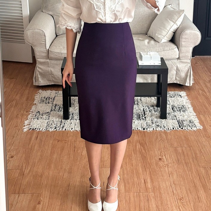 여자 중간 슬릿 일자 12색 출근룩 스커트