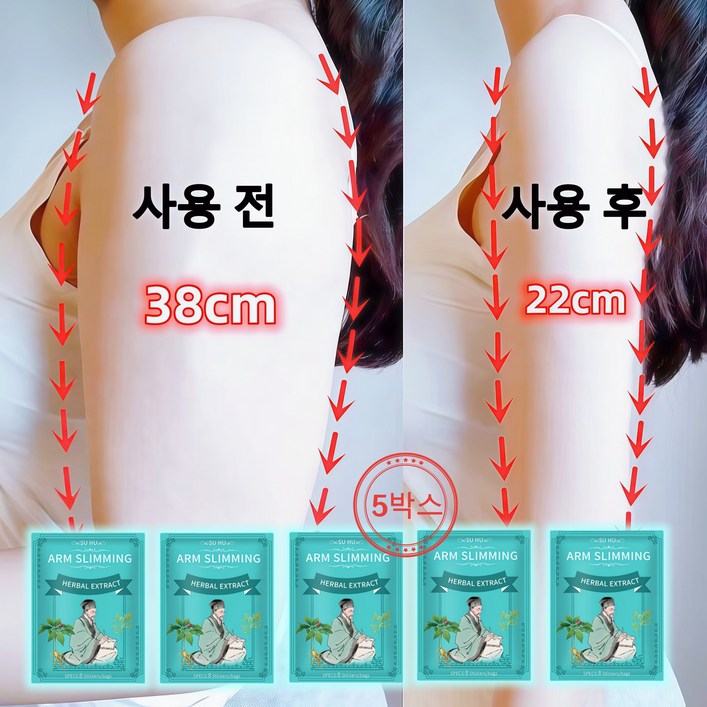 가늘고 슬림한 팔라인 연출, 여성 바디라인 집중 케어 슬리밍 패치