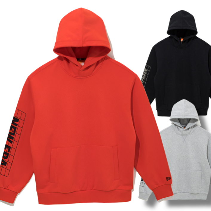 [백화점판] 뉴에라 남여공용 아웃도어 포켓 후드티 맨투맨