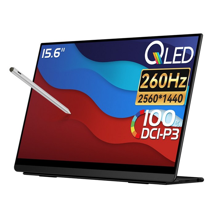 EHOMEWEI 이홈웨이 포터블모니터 Portable monitor 휴대용모니터 서브모니터 2.5K IPS QLED 100DCIP3 16인치 맥OS 덱스 게임콘솔 스위치2, LQHG156PW, 39.6cm