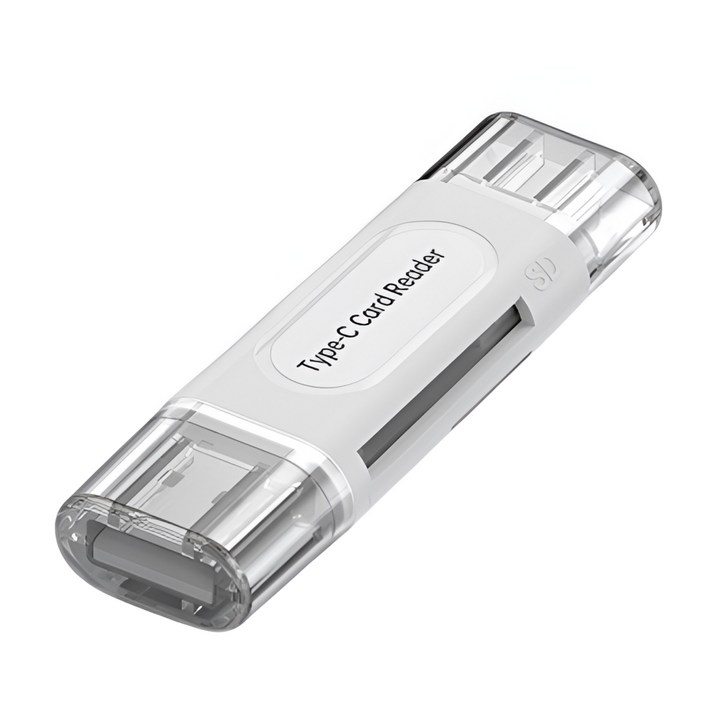 홈앤스테이 USB3.0 C타입 초고속 SD카드리더기, 화이트